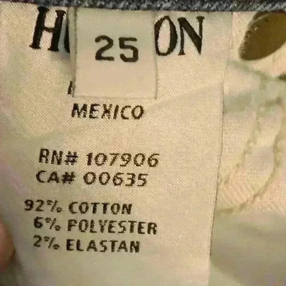 Hudson Ginny Straight Ankle with Cuff Cropped Jeans, Womens Size 25 - Picture 7 of 9